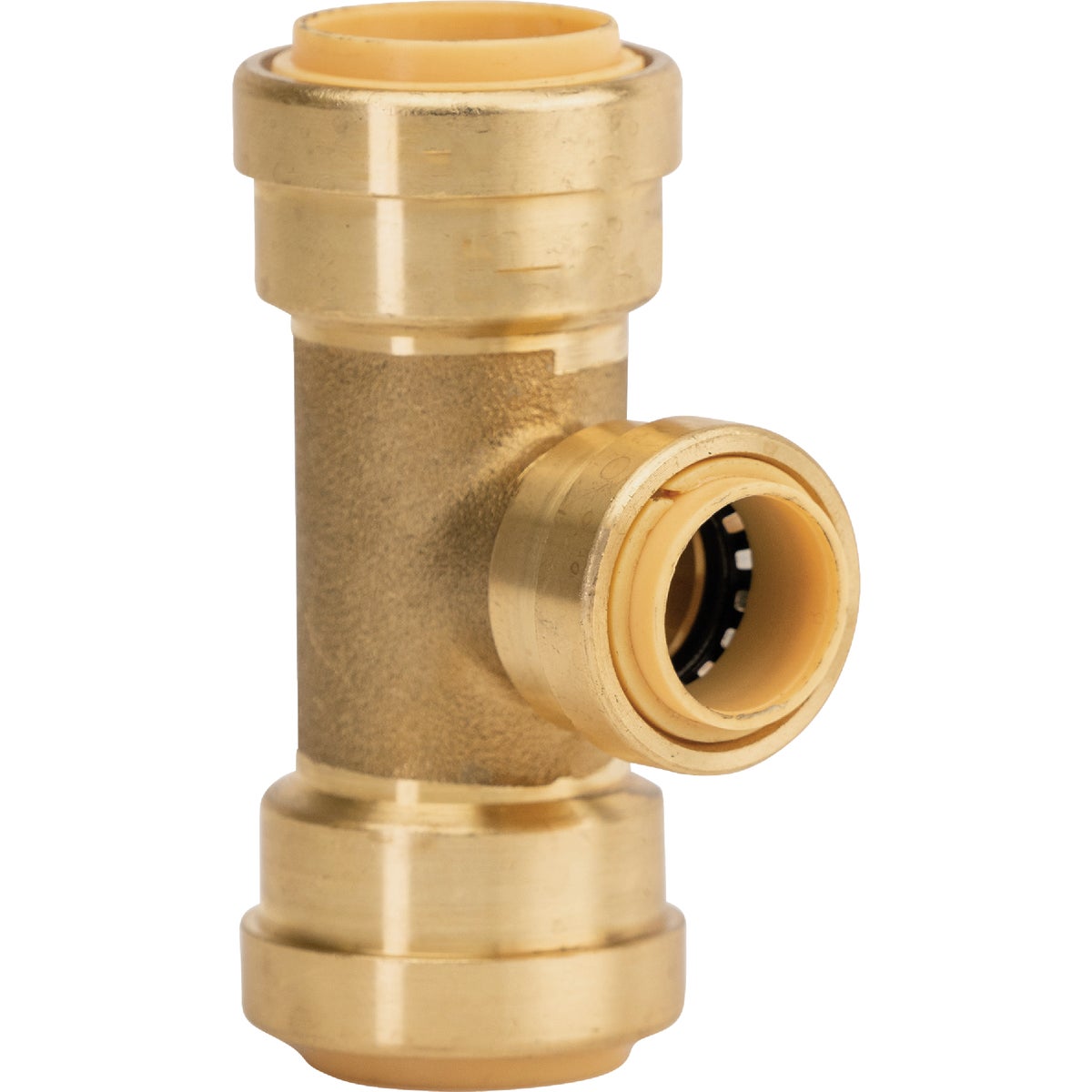 QuickFitting 3/4 In. x 3/4 In. x 1/2 In. Push-to-Connect Brass Reducing Tee Image 5