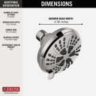 Delta 6-Spray 1.75 GPM Fixed Shower Head, Chrome Image 2