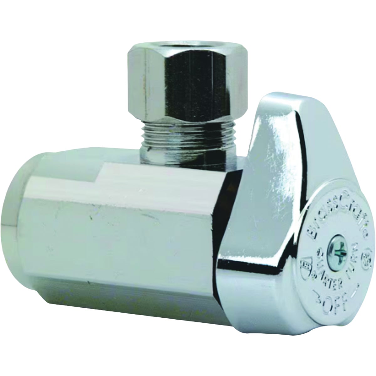 BrassCraft 3/8 In. x 3/8 In. Chrome Angle Stop Valve