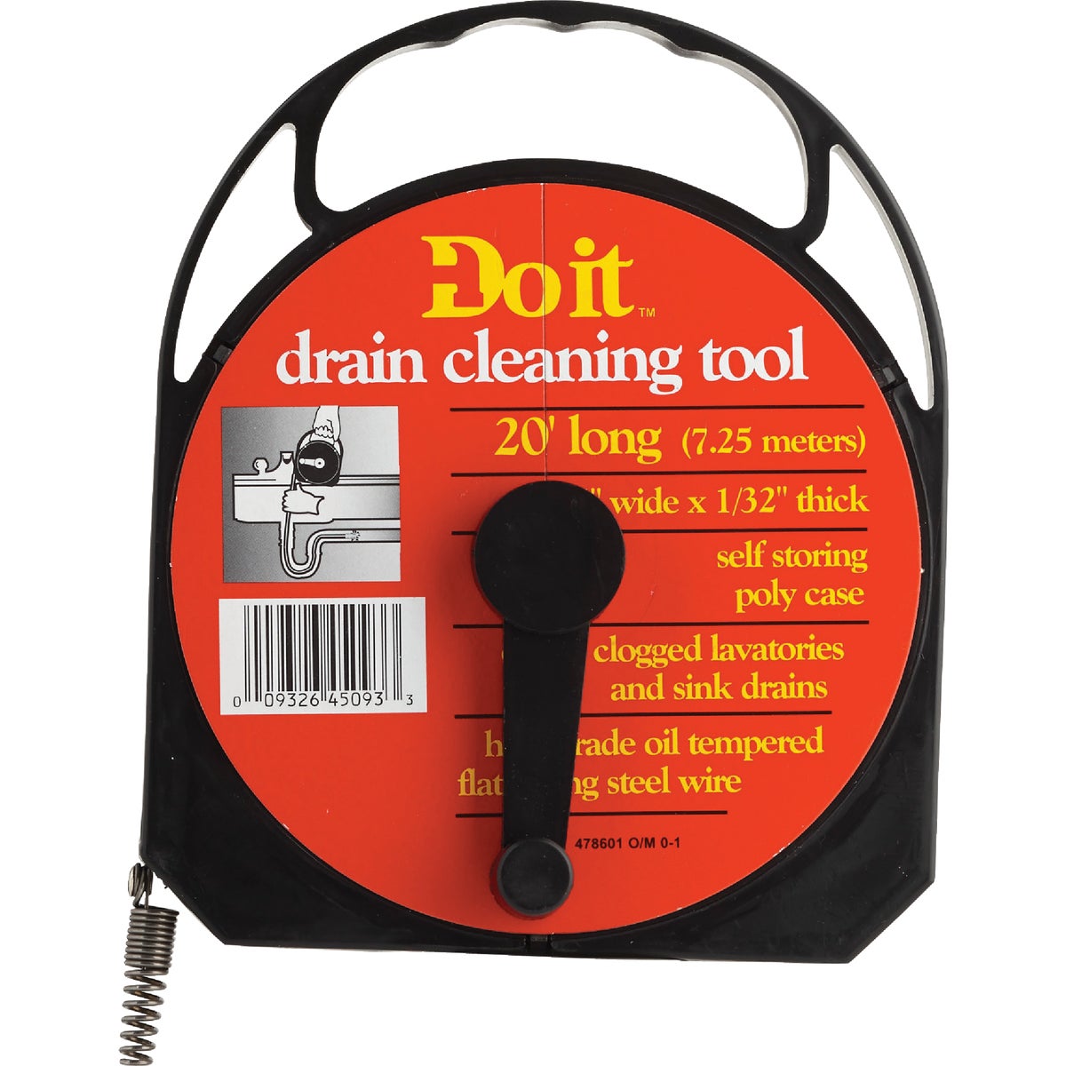 Do it 1/4 In. x 20 Ft. Poly Case Wire Cleanout Drain Auger