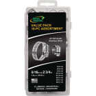 Ideal 5/16 In. to 2-3/4 In. All Stainless Steel Value Pack Hose Clamp Assortment (19-Piece) Image 1