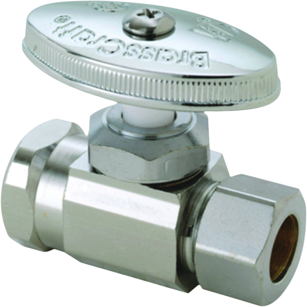 BrassCraft 1/2 In. FIP x 1/2 In. Chrome Straight Stop Valve