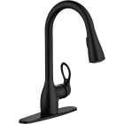 Moen Kleo Matte Black Single-Handle High-Arc Kitchen Faucet Image 1