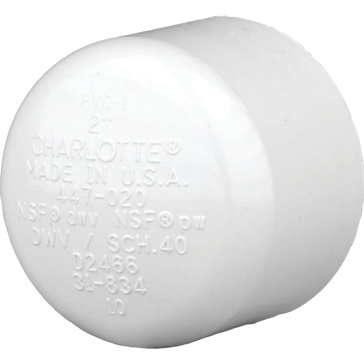 Charlotte Pipe 2 In. Solvent Weld Schedule 40 PVC DWV Cap