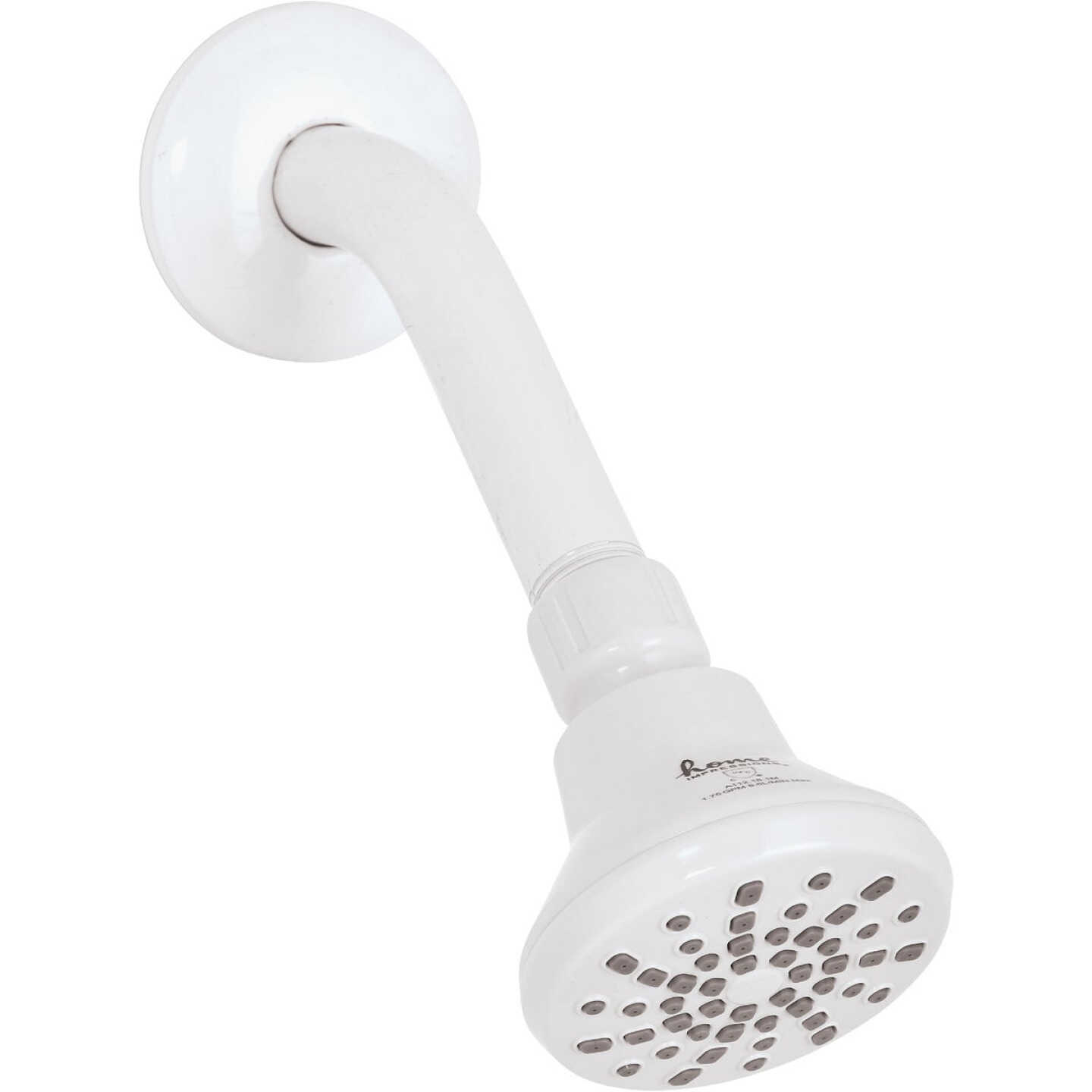 Home Impressions 1-Spray 1.8 GPM Fixed Shower Head, White Image 1
