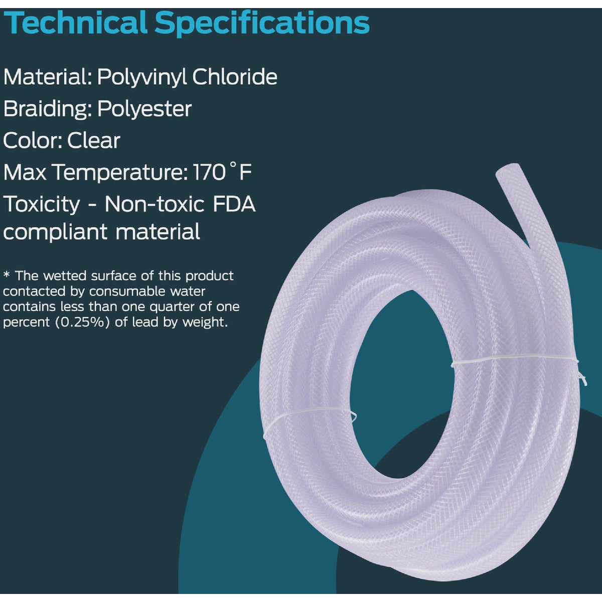 Eastman EZ-Flo 20 Ft. Braided Vinyl Tubing 1/2 In. ID x 3/4 In. OD Image 4