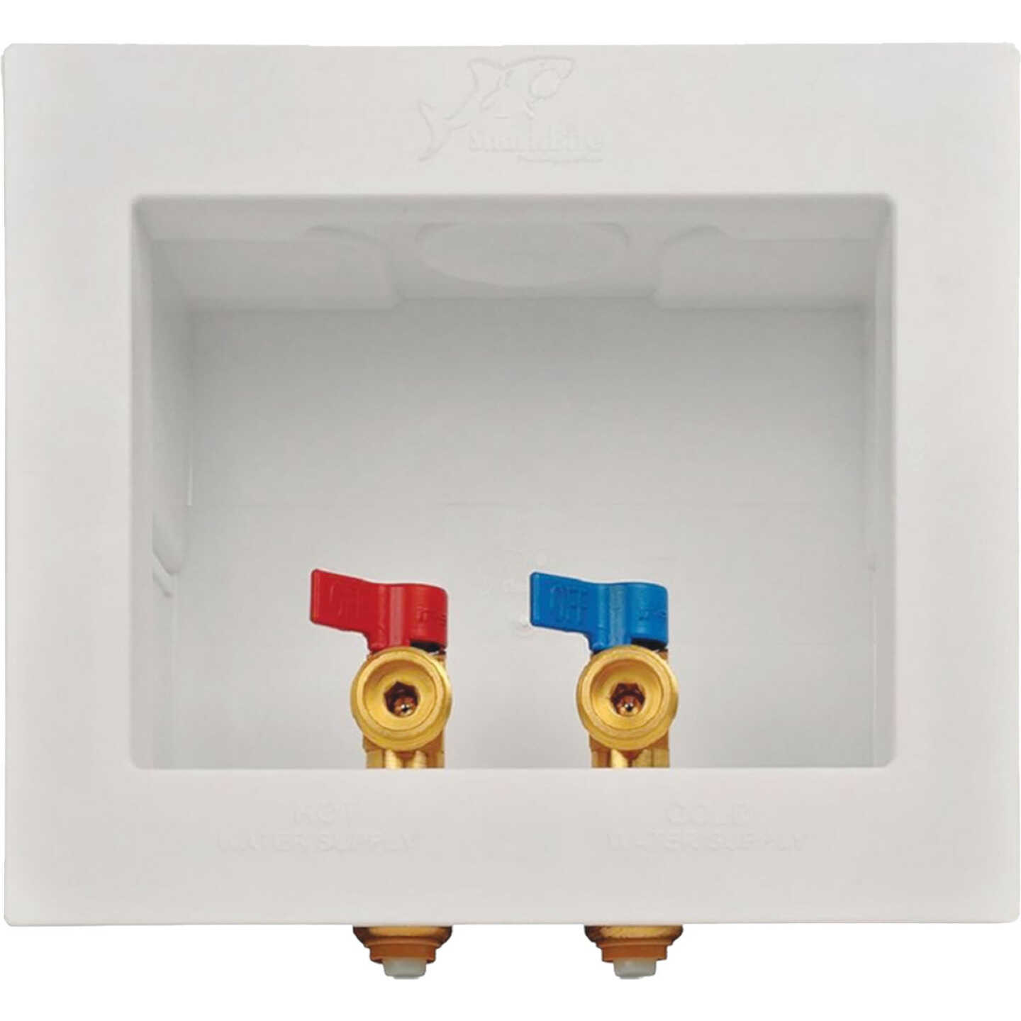 SharkBite 1/2 In. Push-to-Connect x 3/4 In. MHT White Washing Machine Outlet Box Image 1