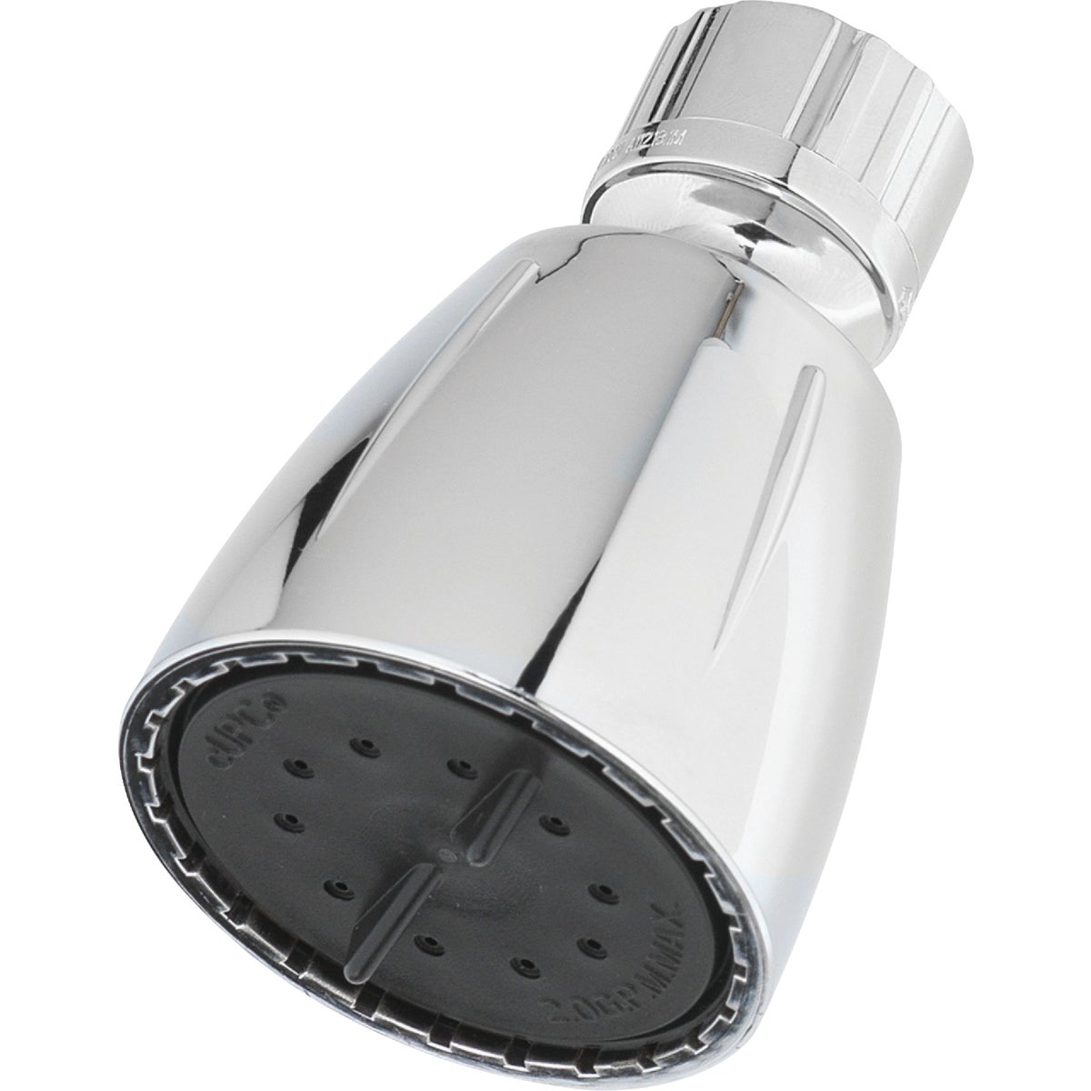 HomePointe Shower Head, Fixed Mount, Adjustable Spray, Chrome-Plated Plastic