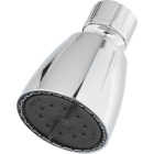 HomePointe Shower Head, Fixed Mount, Adjustable Spray, Chrome-Plated Plastic Image 1