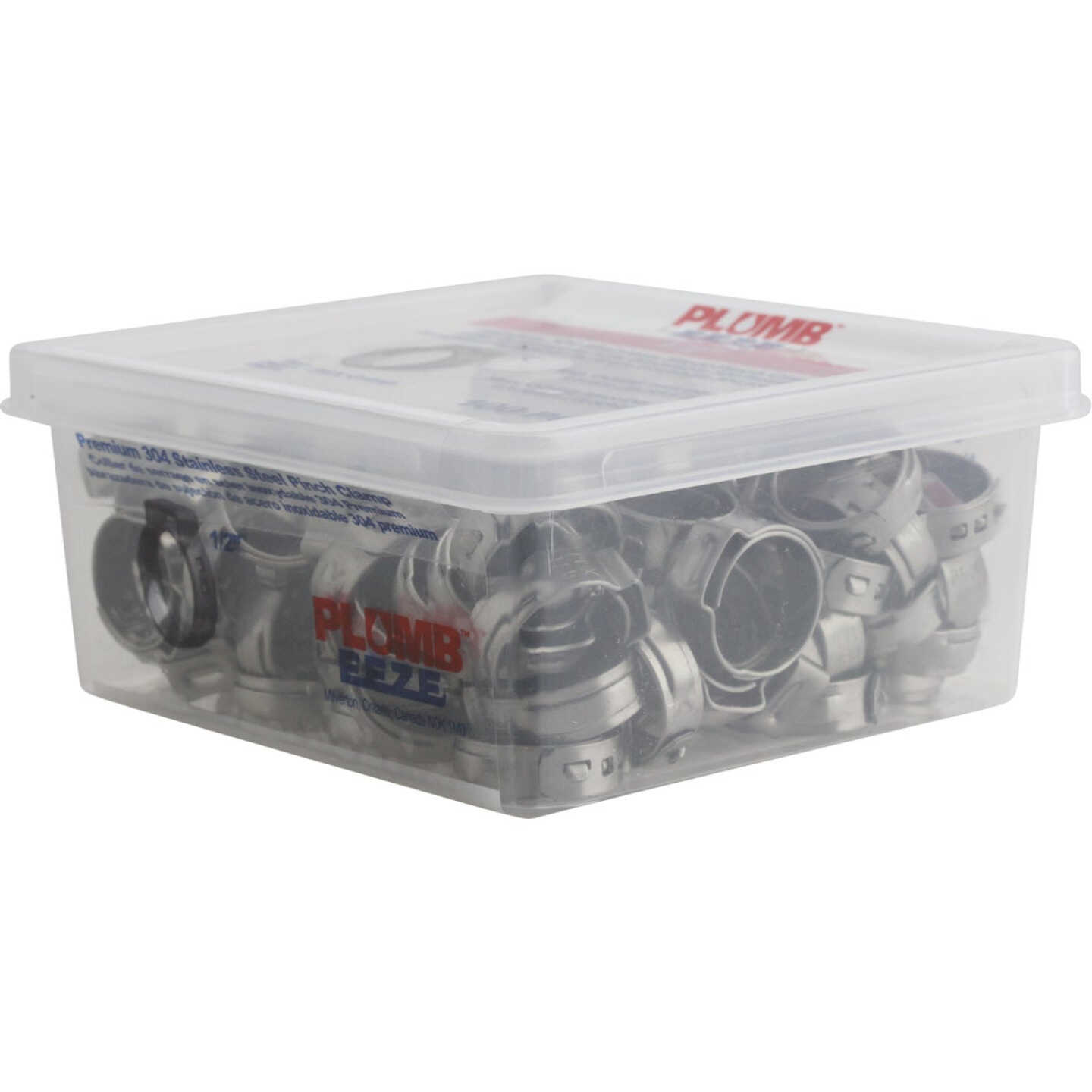 Plumbeeze 1/2 In. Stainless Steel PEX Pinch Clamp (10-Pack) Image 1
