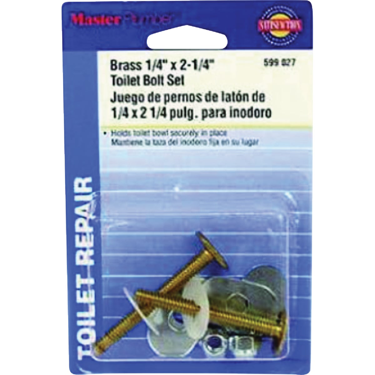 Master Plumber Brass Toilet Bolts (2-Pack)