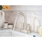 Moen Mikah 2-Handle High Arc Bathroom Faucet, Spot Resist Brushed Nickel Image 2