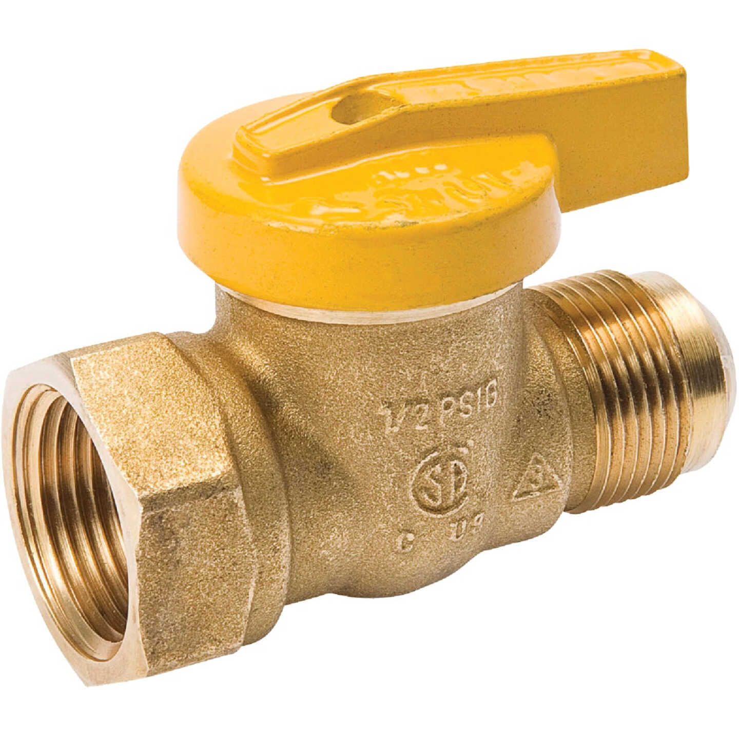 ProLine 15/16 In. FL x 3/4 In. FIP Brass Quarter Turn 1-Piece Body Gas Valve Image 1