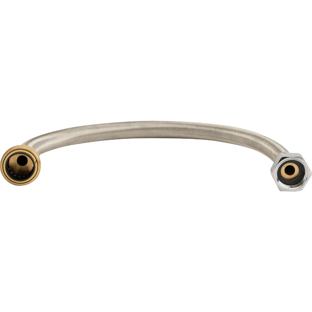 QuickFitting 3/4 In. Push-to-Connect x 3/4 In. FIP x 18 In. Braided Stainless Steel Water Heater Connector Hose Image 5