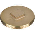 Oatey 4 In. Raised Head Brass Plug Image 1