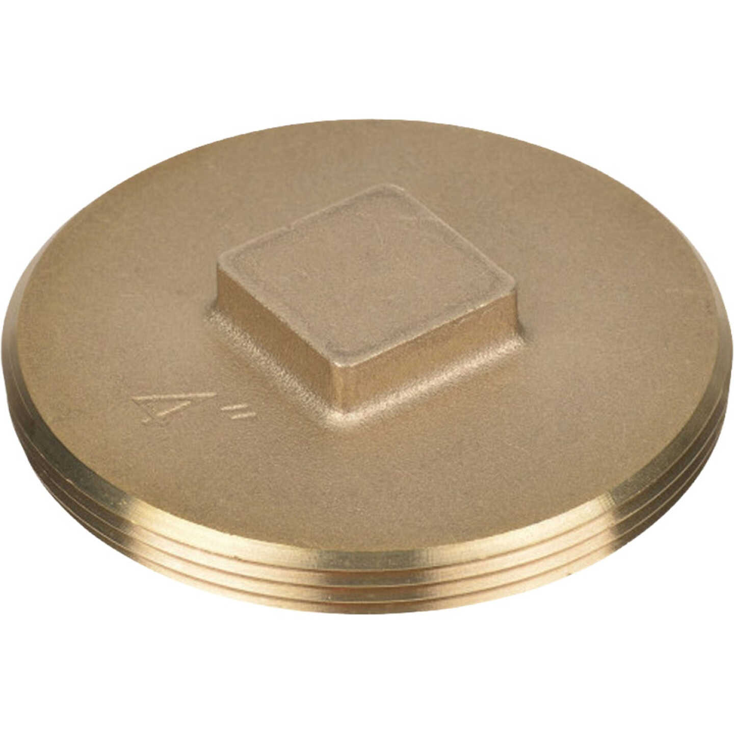 Oatey 4 In. Raised Head Brass Plug Image 1
