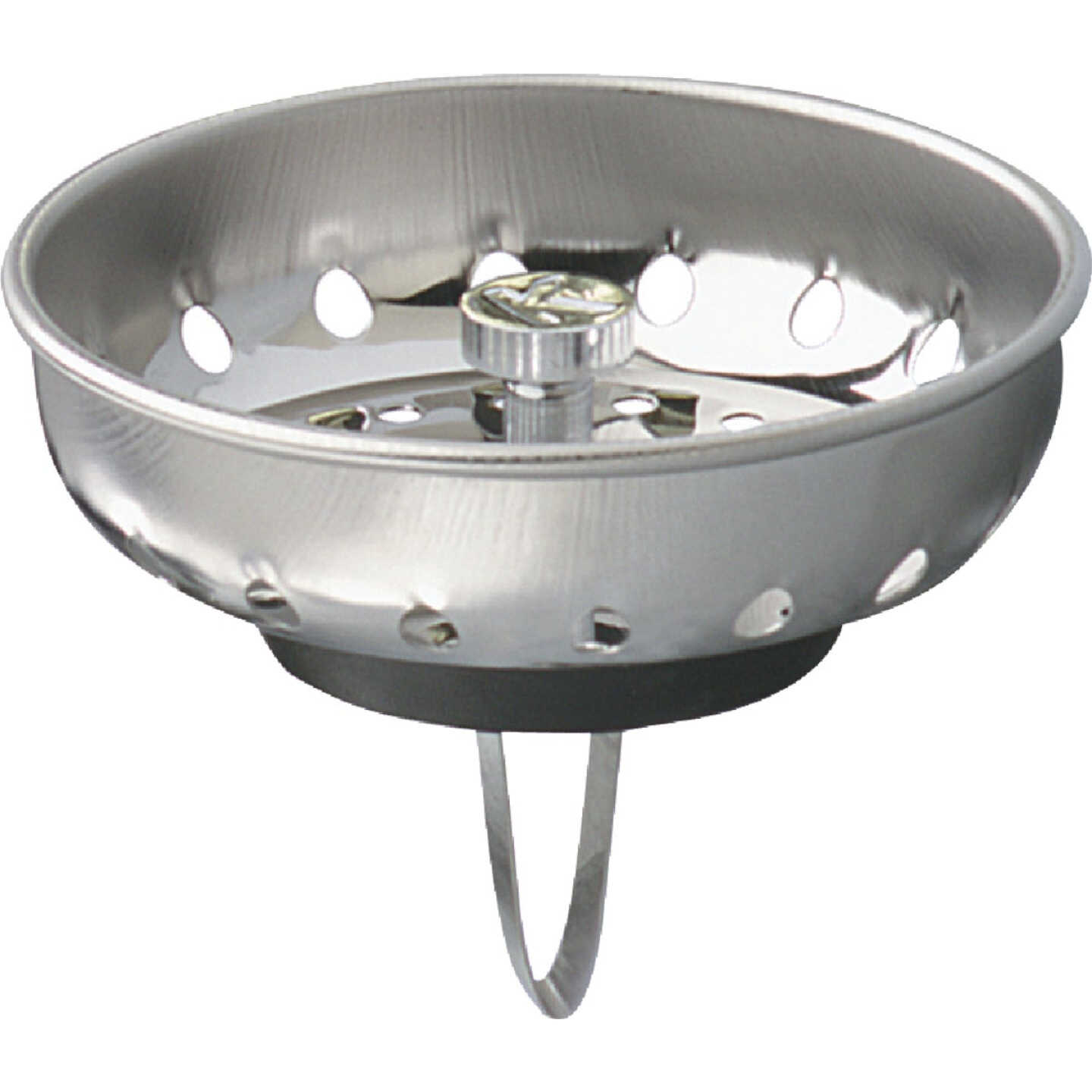 Keeney 3-3/8 In. Stainless Steel Basket Strainer Stopper Image 1