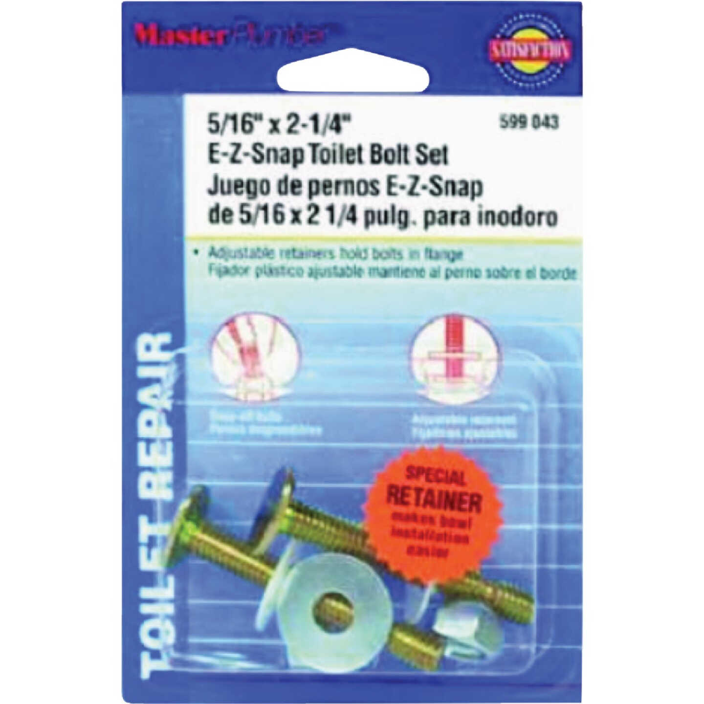 Master Plumber Snap-Off Toilet Flange Bolt Set (2-Pack) Image 1