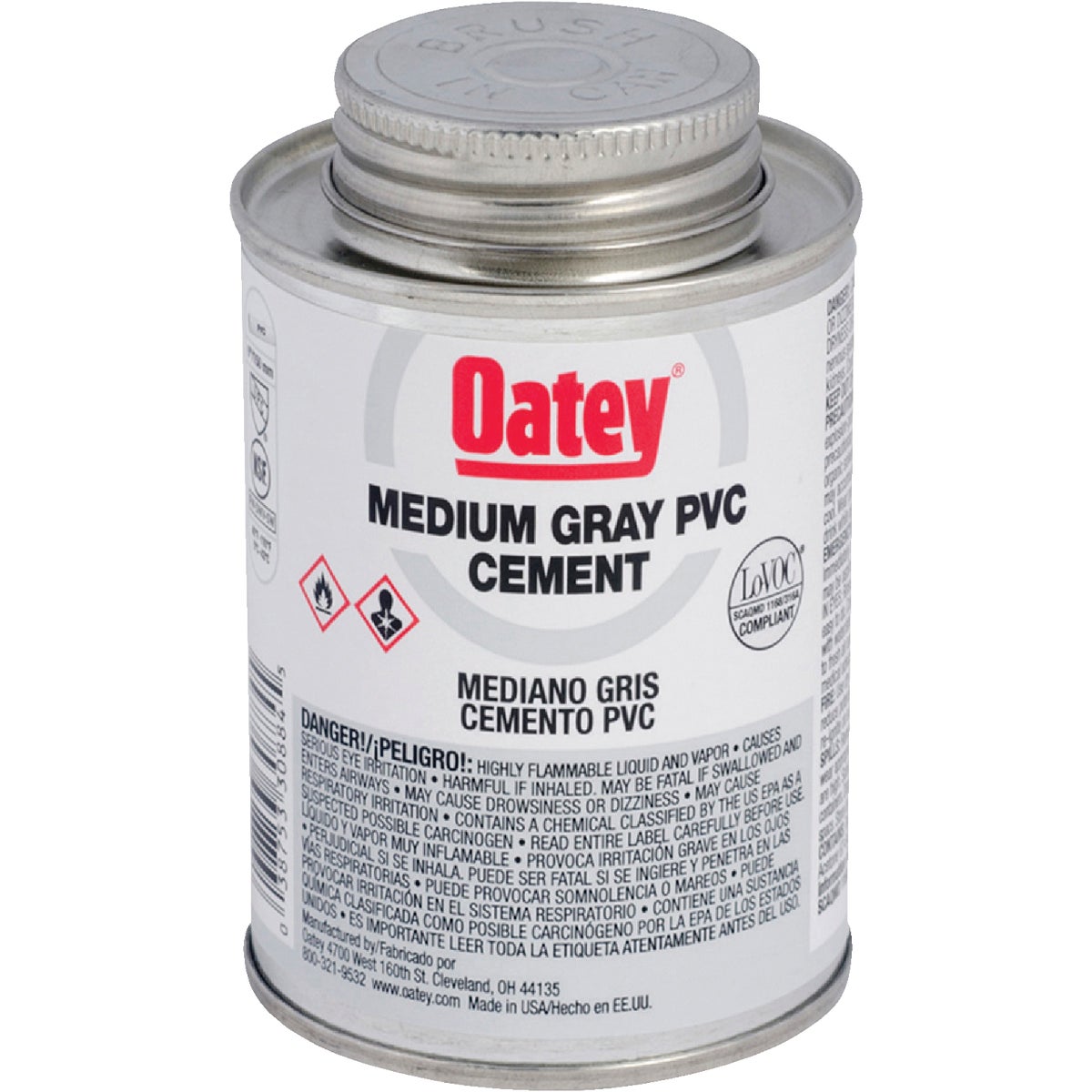 Oatey 4 Oz. 40 F to 90 F PVC Gray Cement Image 1