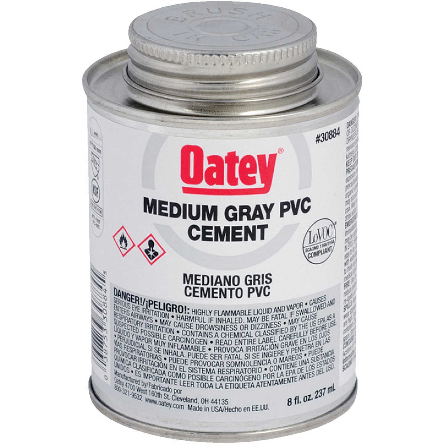Oatey 8 Oz. 40 F to 90 F PVC Gray Cement Image 1