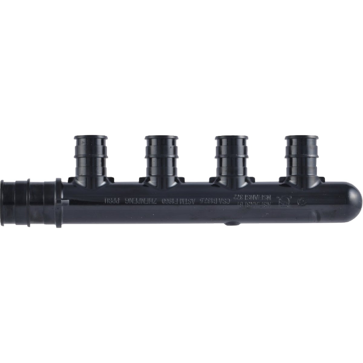 SharkBite 3/4 In. Closed Trunk x 1/2 In. Branches Poly PEX-A 4-Branch Multi Port Tee Fitting Image 3