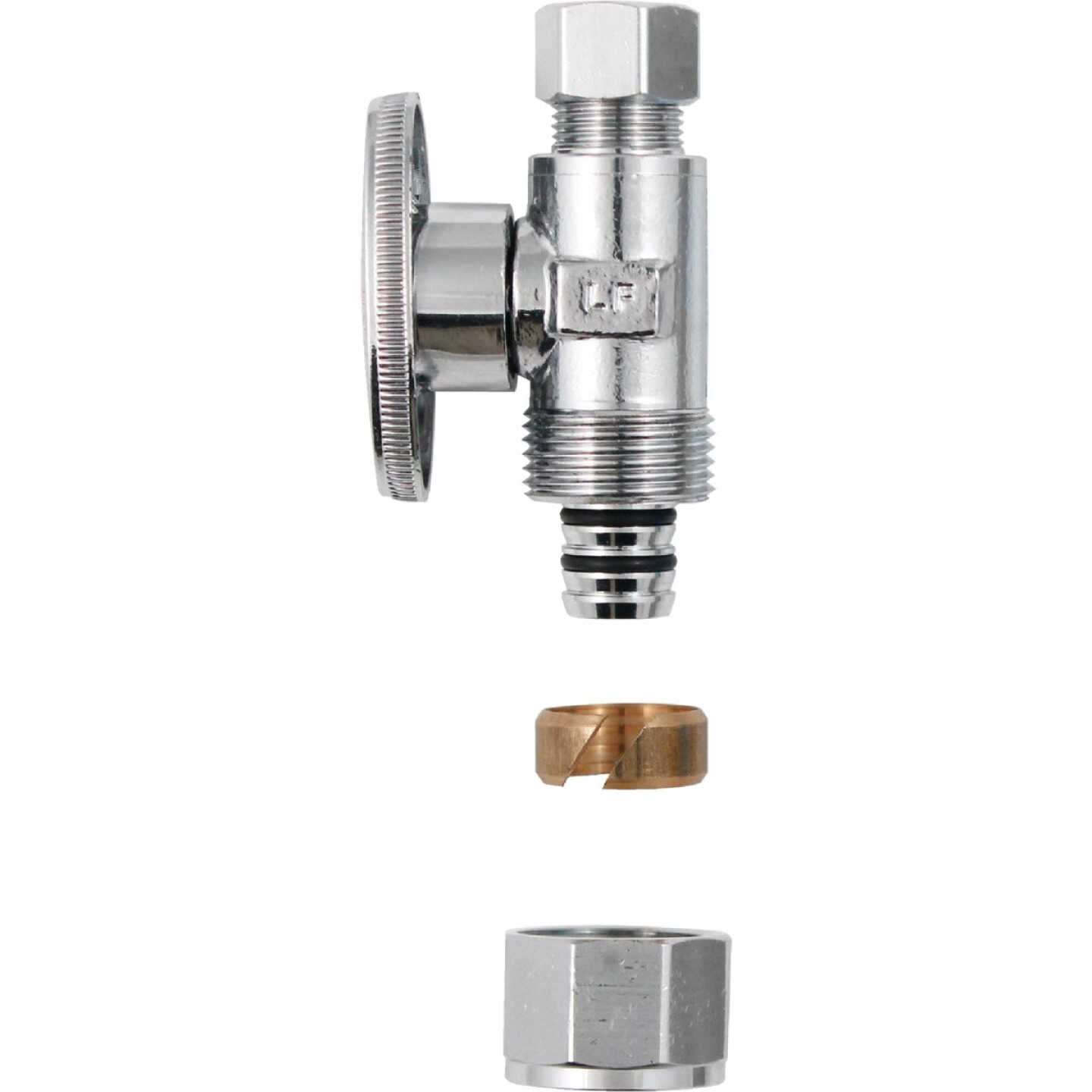 Plumb Pak No Crimp 1/2 In. x 3/8 In. Quarter Turn PEX Straight Valve Image 1