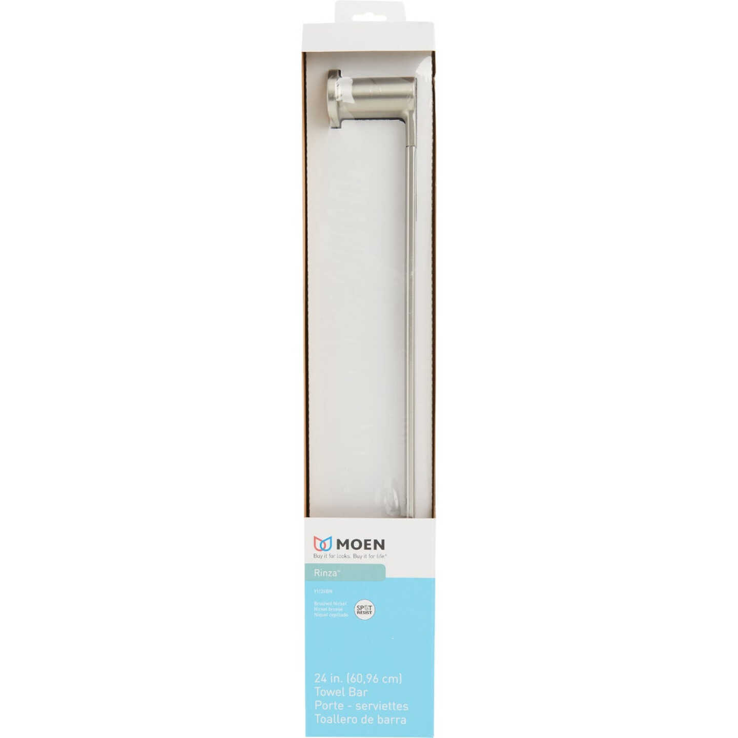 Moen Rinza 24 In. Towel Bar, Spot Resist Brushed Nickel Image 3