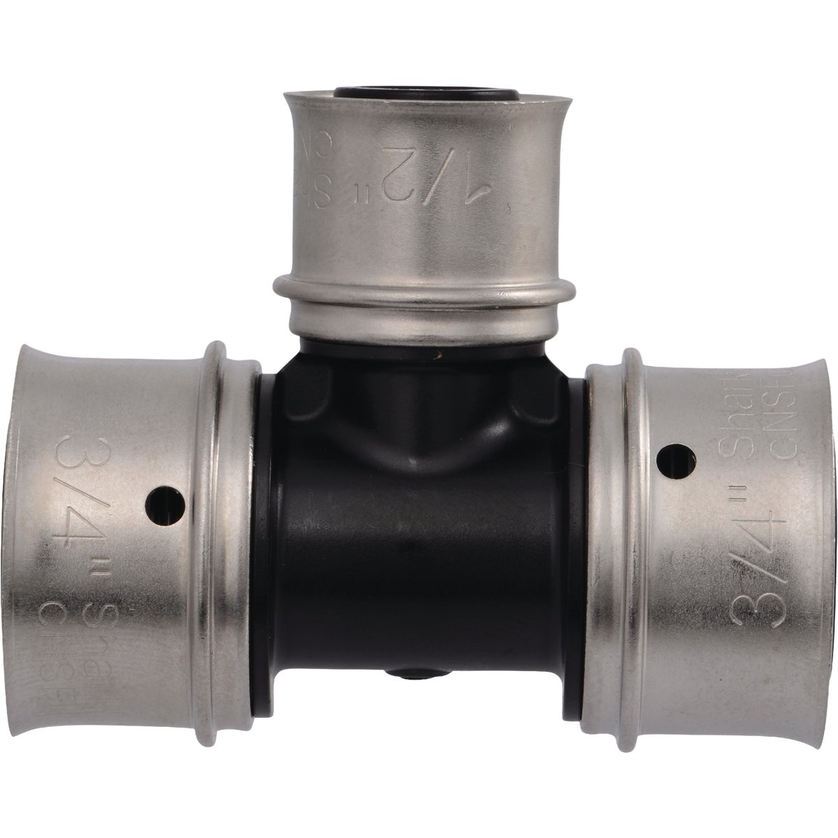 SharkBite 3/4 In.x3/4 In.x1/2 In. PEX Press Poly Tee (5-Pack) Image 4