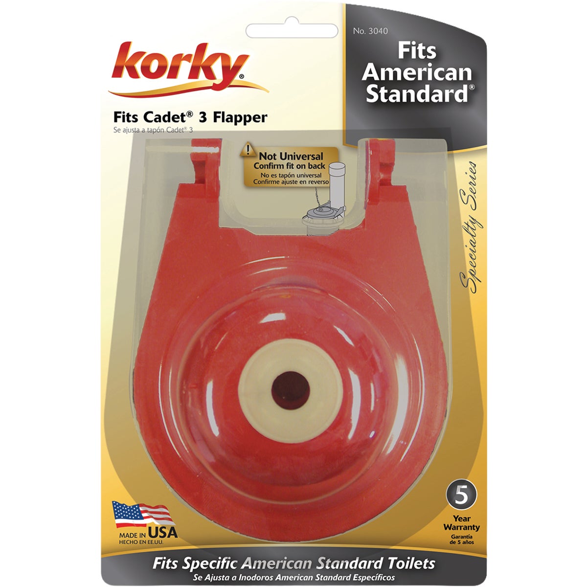 Korky 3 In. Toilet Flapper For American Standard Cadet