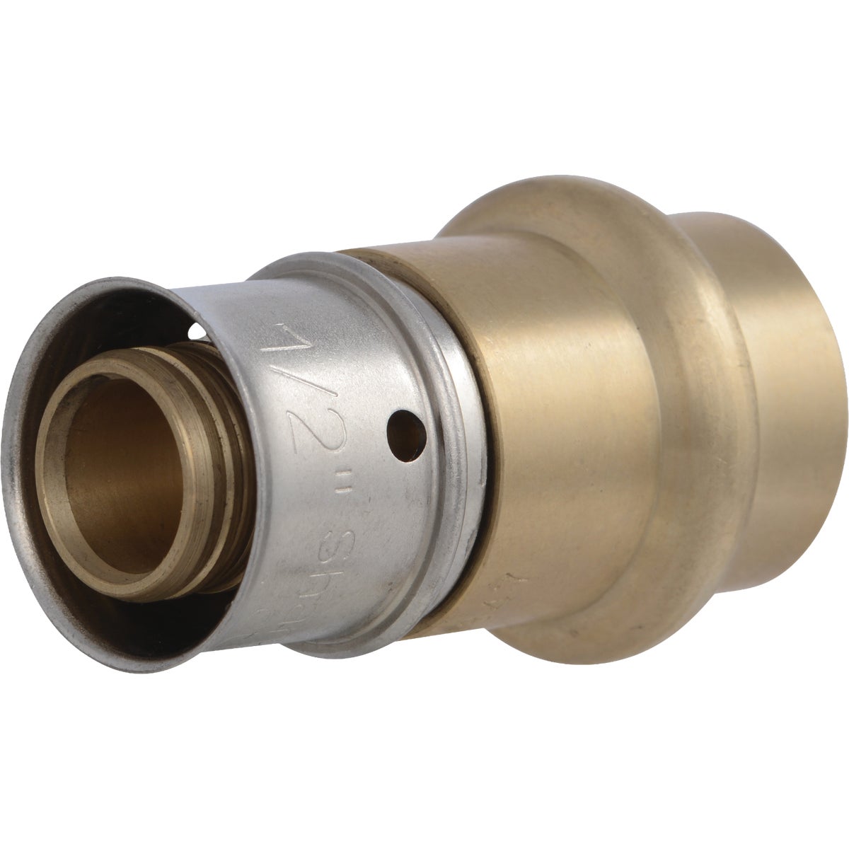 SharkBite 1/2 In.x1/2 In. CU Press Brass Adapter
