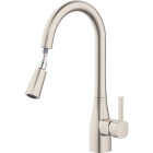 Home Impressions 1-Handle Pull-Down Kitchen Faucet, Brushed Nickel Image 4