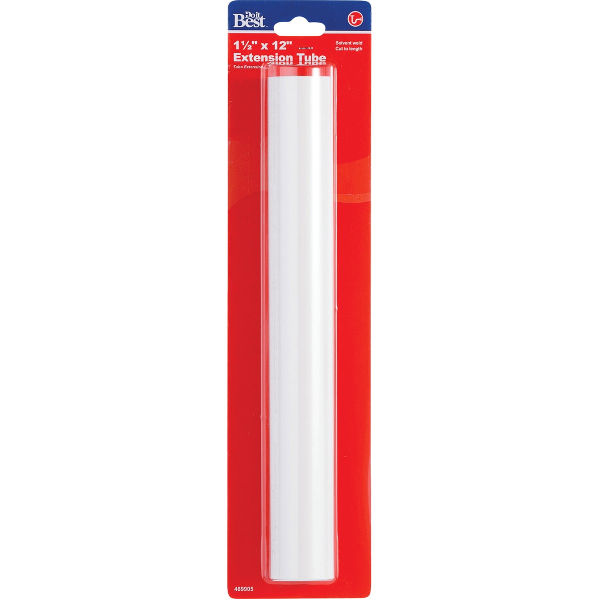 Do it Best 1-1/2 In. x 12 In. White Plastic Extension Tube