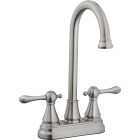 HomePointe 2-Handle Metal Brushed Nickel Bar Faucet Image 1