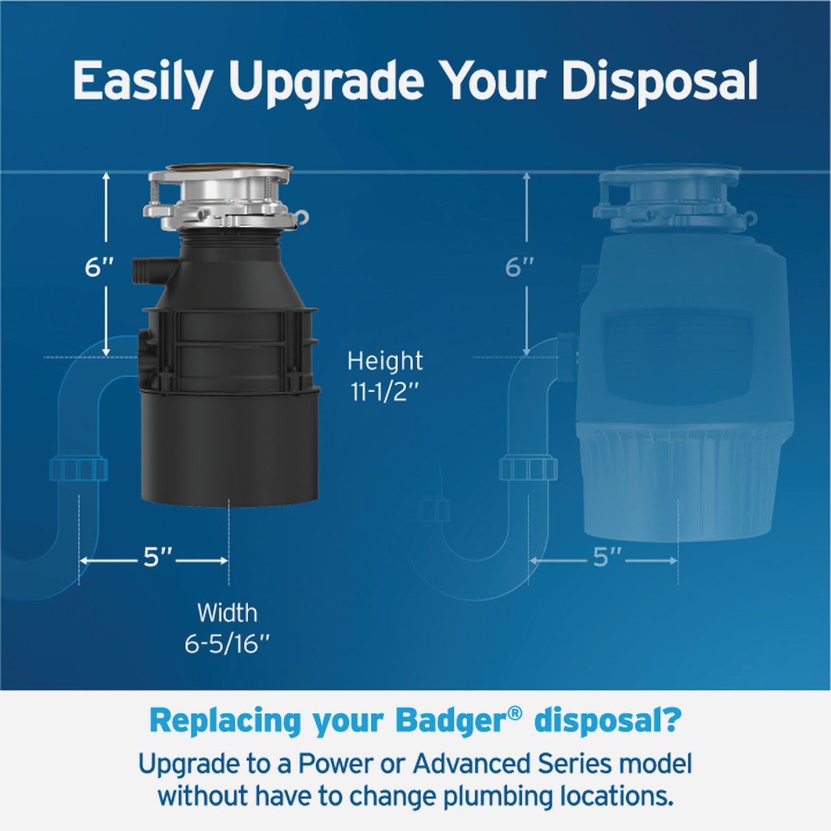 Insinkerator Badger 1/3 HP Garbage Disposer, 1 Year Warranty Image 7