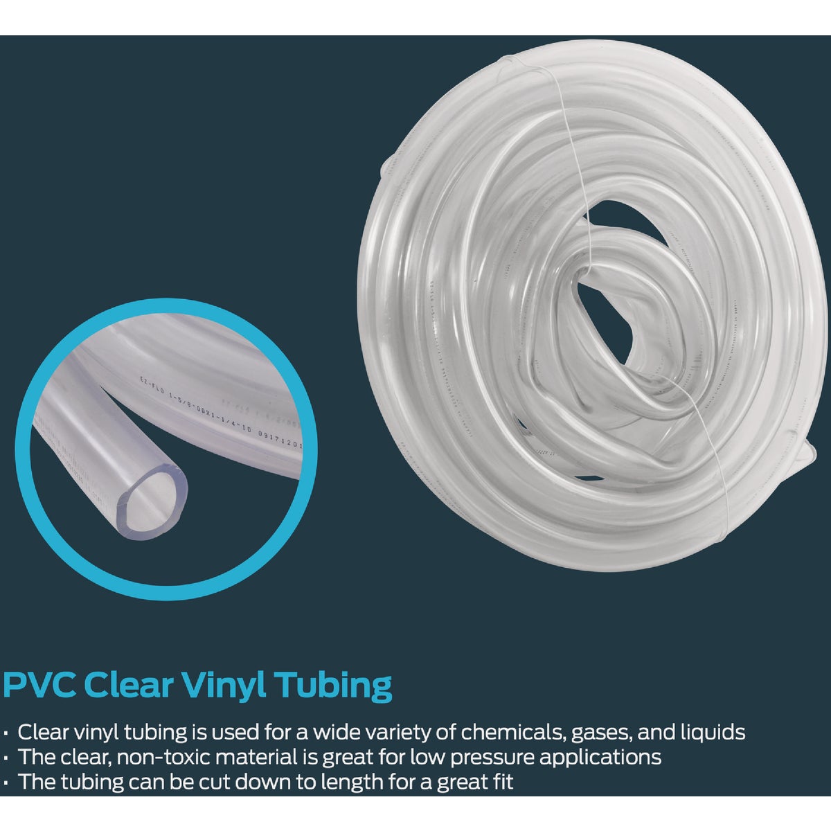 Eastman EZ-Flo 25 Ft. Clear Vinyl Tubing 1-1/4 In. ID x 1-5/8 In. OD Image 3