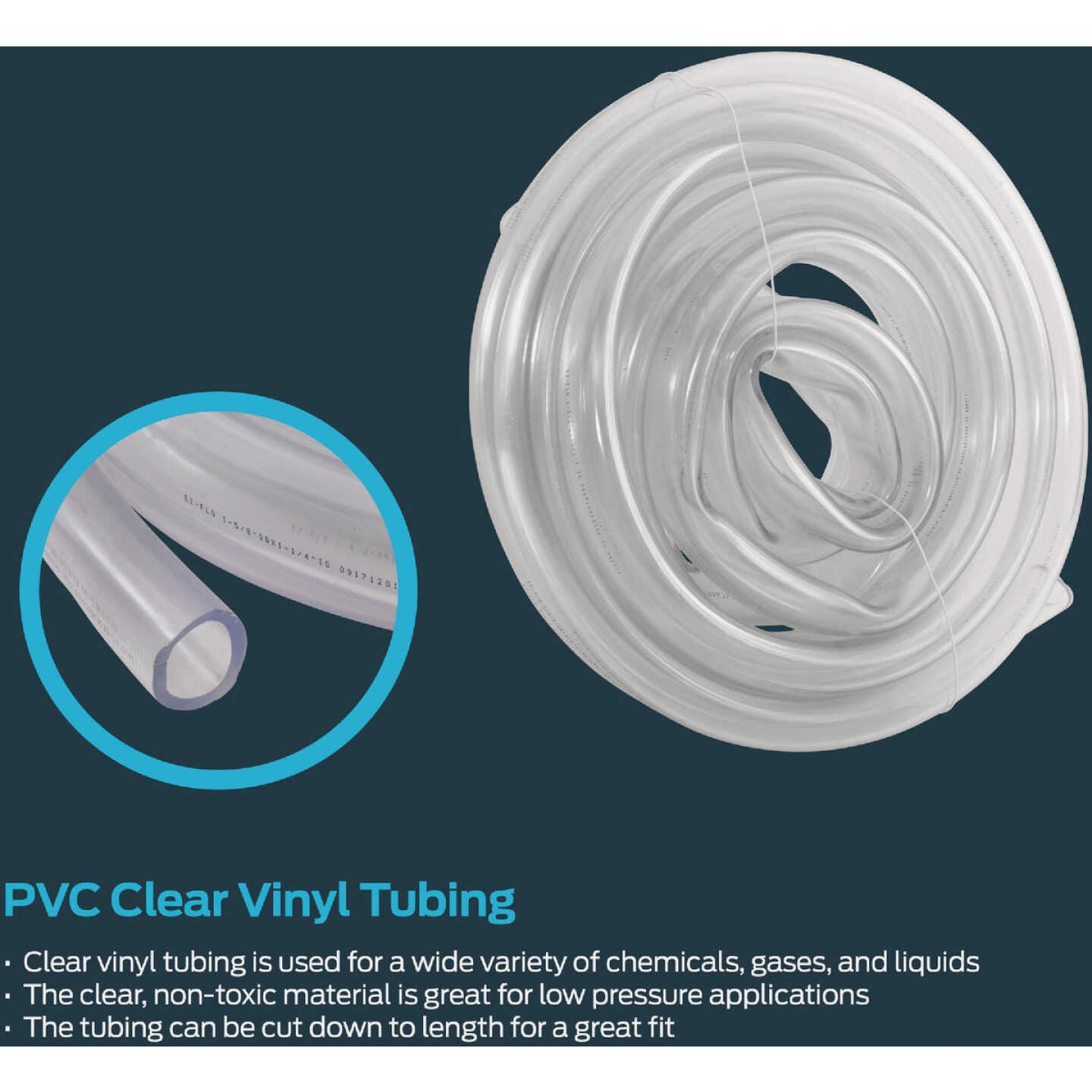Eastman EZ-Flo 25 Ft. Clear Vinyl Tubing 1-1/4 In. ID x 1-5/8 In. OD Image 3