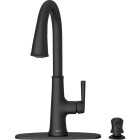 American Standard Maven 1-Handle Lever Pull-Down Kitchen Faucet with Soap Dispenser, Matte Black Image 6