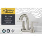 American Standard Becklow Brushed Nickel 2-Handle Lever 4 In. Centerset Hi-Arc Bathroom Faucet with Push Drain Image 6