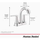 American Standard Becklow Brushed Nickel 2-Handle Lever 4 In. Centerset Hi-Arc Bathroom Faucet with Push Drain Image 4