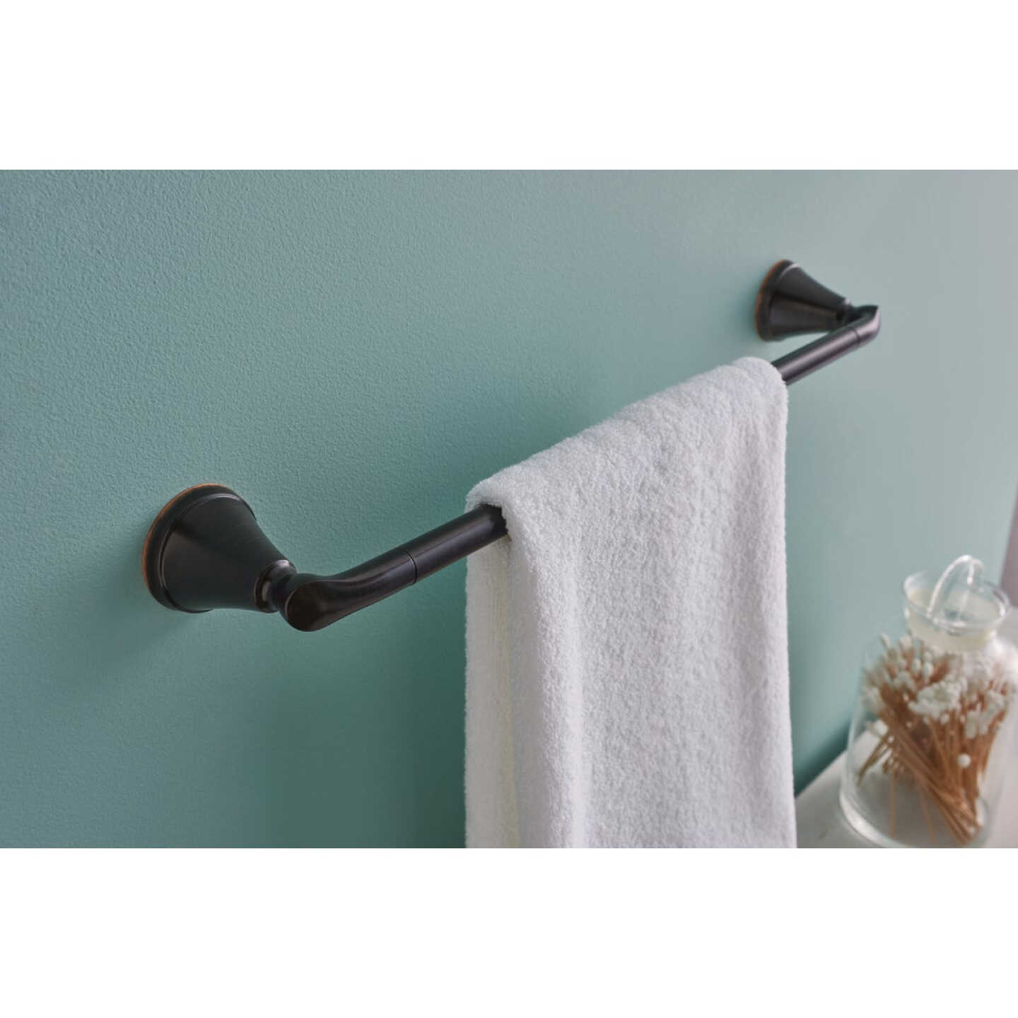 Moen Tiffin 24 In. Towel Bar, Mediterranean Bronze Image 2