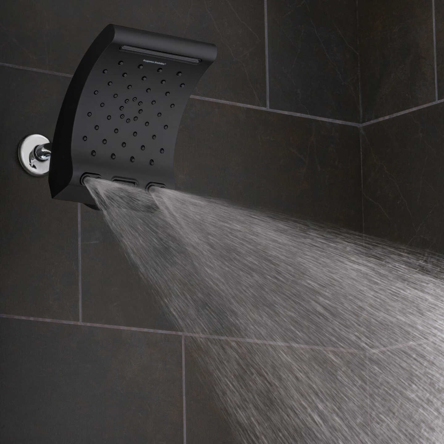 Oxygenics Evolution 5-Spray 1.8 GPM Rain Showerhead, Matte Black Image 2