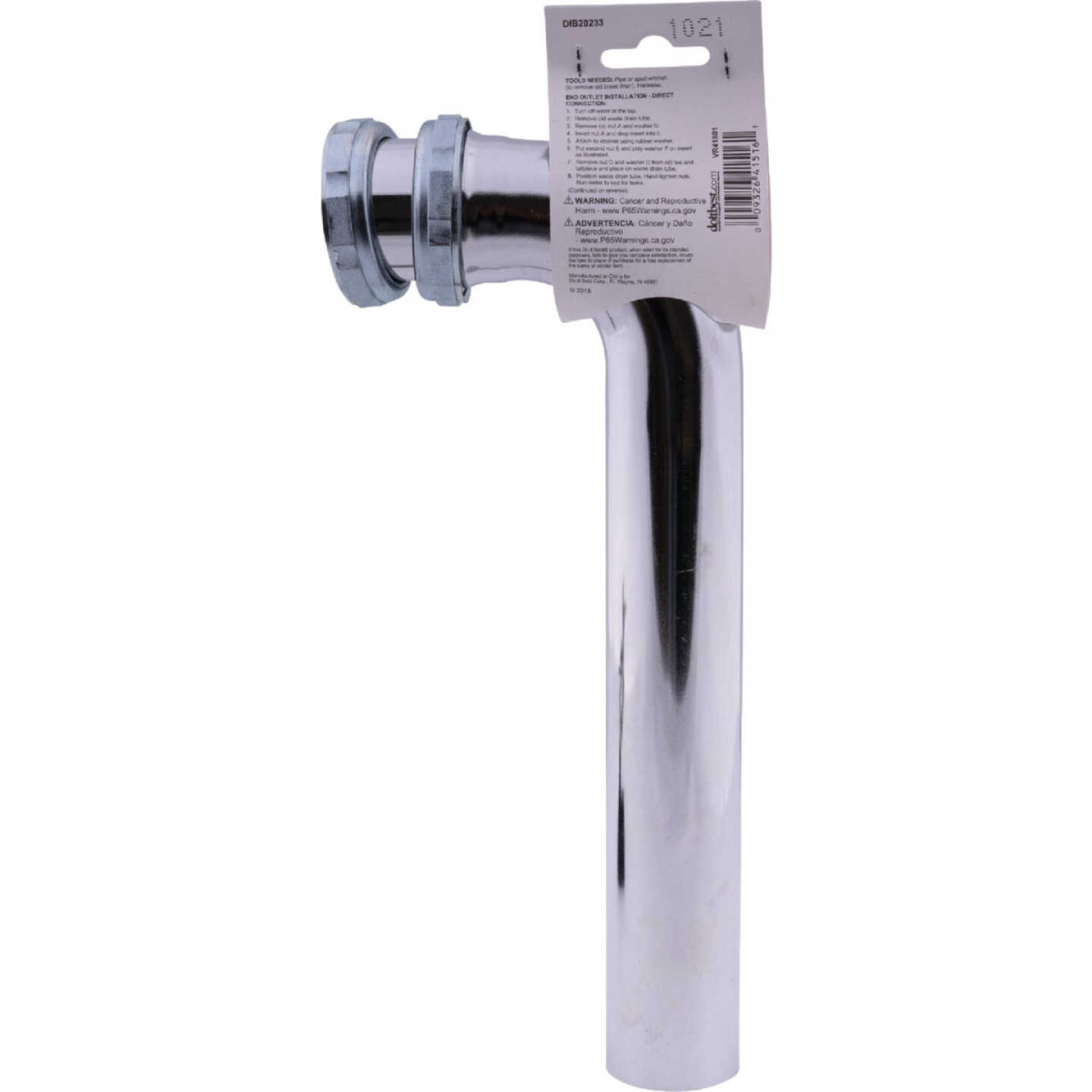 Do it Best 1-1/2 In. x 9-1/2 In. Chrome Plated Waste Arm Image 3