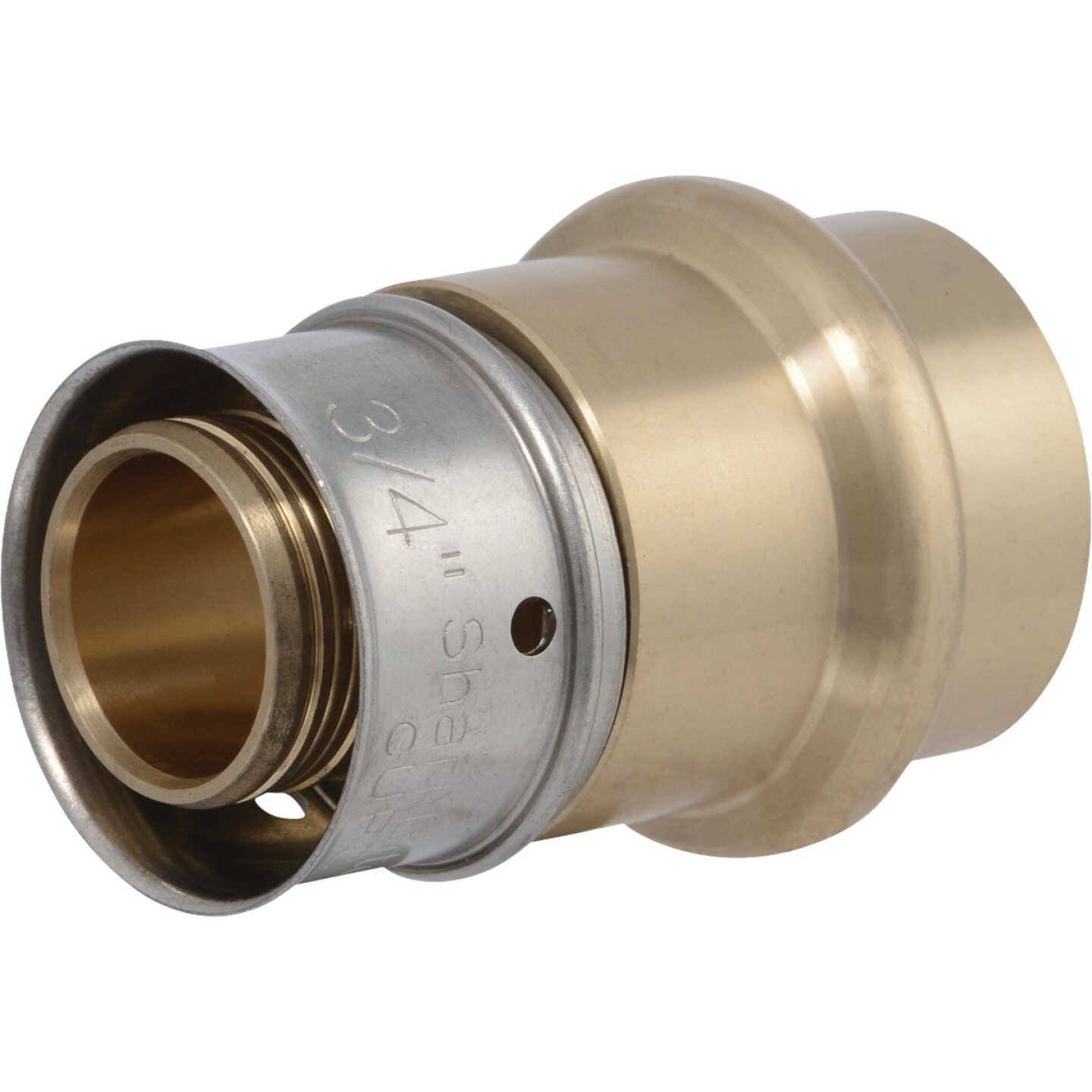 SharkBite 3/4 In. x 3/4 In. CU Press Brass Adapter Image 1