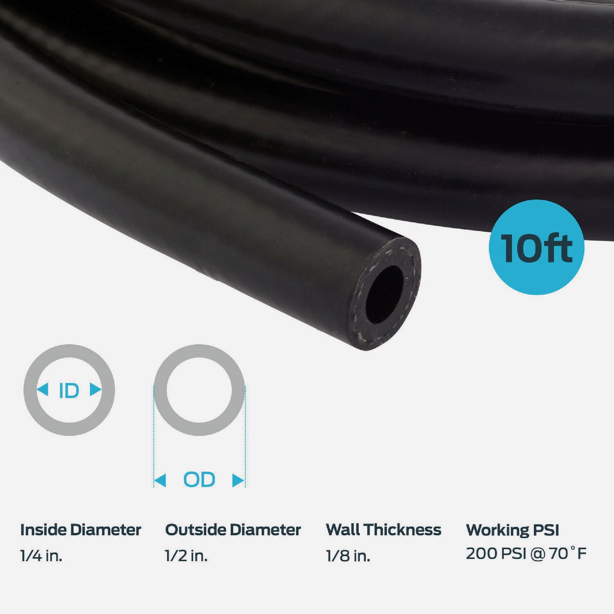 EZ-Flo 10 Ft. 1/4 In. ID Fuel Hose Image 2
