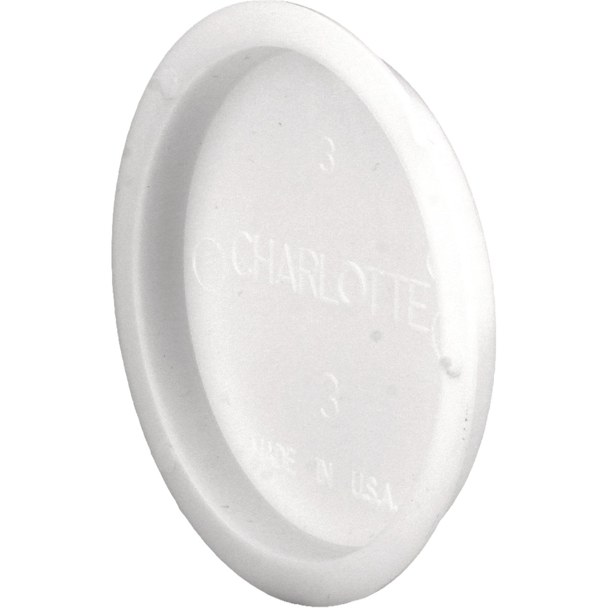 Charlotte Pipe 3 In. Schedule 40 DWV PVC Pipe White Test Cap