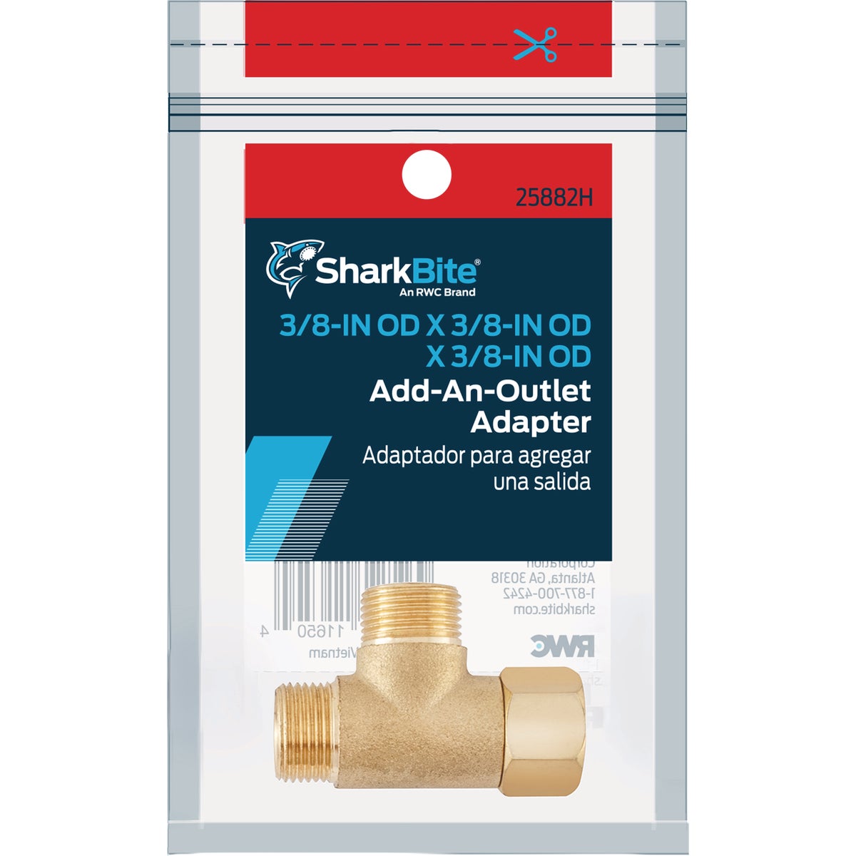 SharkBite 3/8 In. Comp Inlet x 3/8 In. Comp Outlet x 3/8 In. Comp Outlet Add-An-Outlet Adapter Image 5