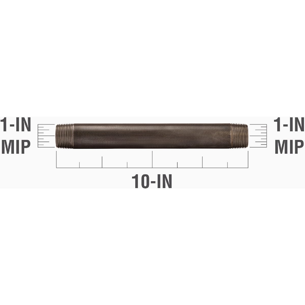 Southland 1 In. x 10 In. Black Steel Schedule 40 Nipple Image 2