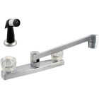 Homepointe 2-Handle Kitchen Faucet With Side Spray, Chrome Image 1