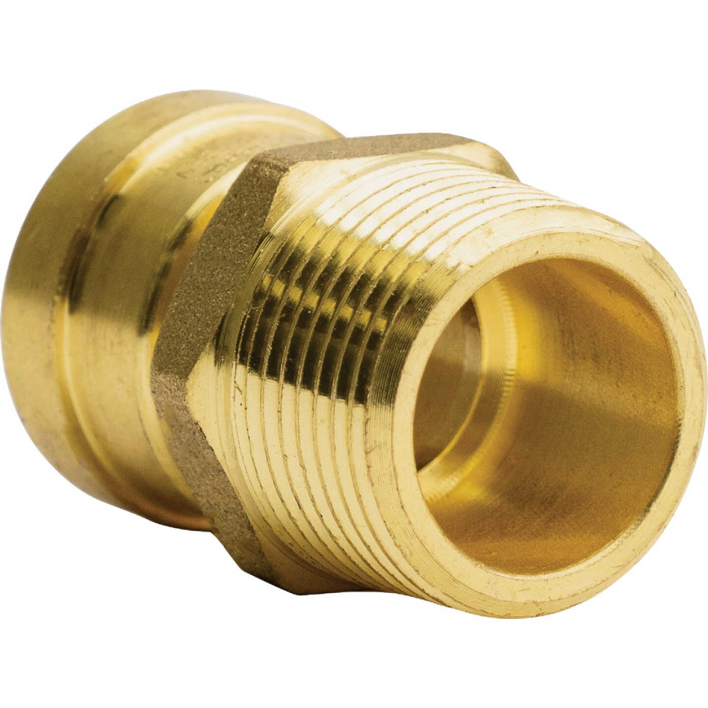 QuickFitting 1/2 In. Push-to-Connect x 3/4 In. MNPT Brass Reducing Male Adapter Image 1