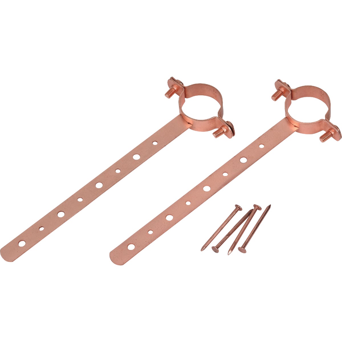 Oatey 1/2 In. x 6 In. Copper-Coated Pipe Hanger Strap